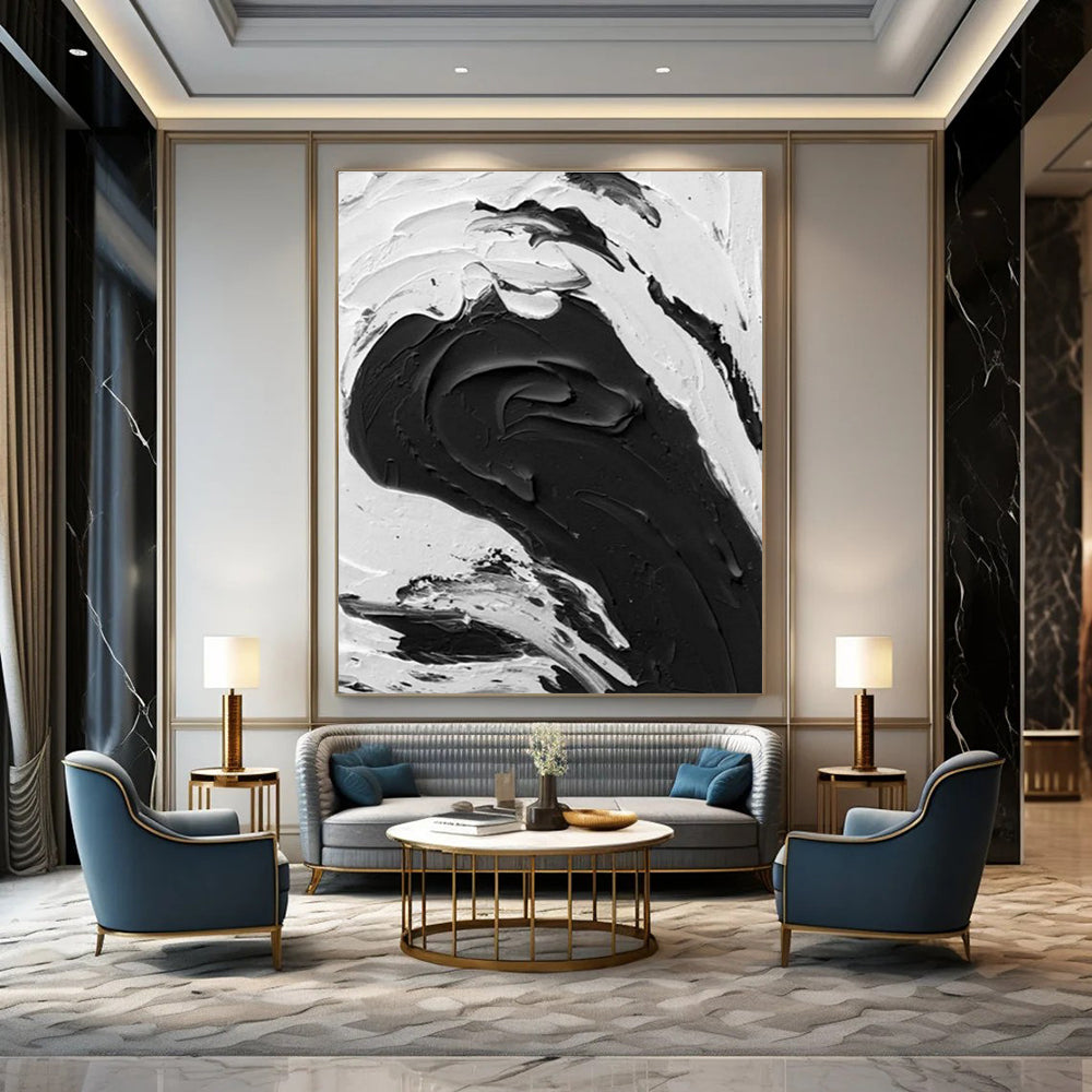 Hand-Painted Abstract Wall Tapestry for Bedroom Canopy & Office Partition DLZ2379