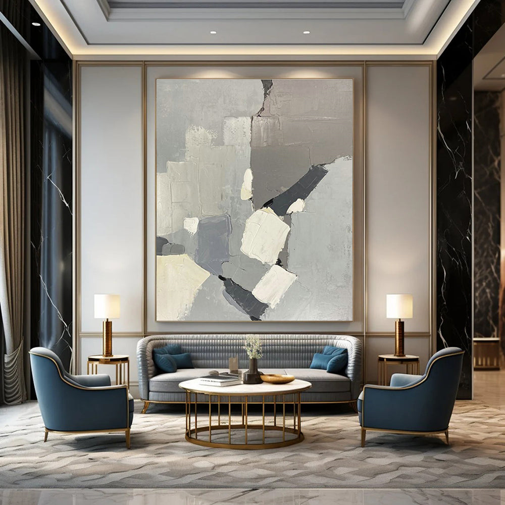 Handmade Abstract Painting for Entryway & Dining Room DLZ2286