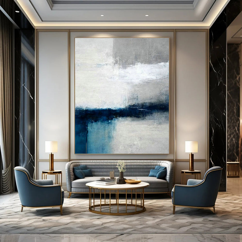 Large Customizable Handmade Abstract Painting for Living Room Window Seat Wall and Bedroom Reading Nook Wall DLZ1930