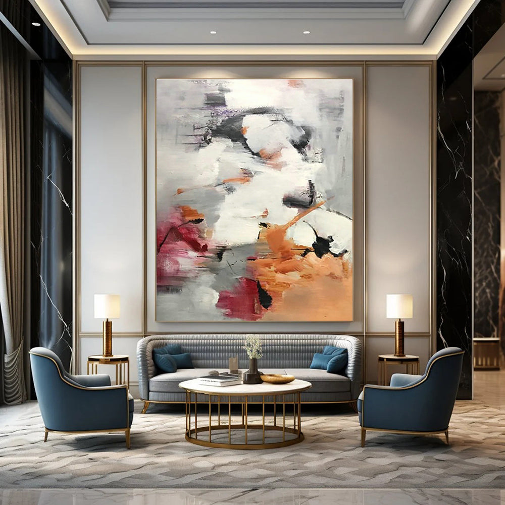 Roomy, Biodegradable Custom Hand - Painted Abstracts for Cottage Eco - Friendliness DLZ0478