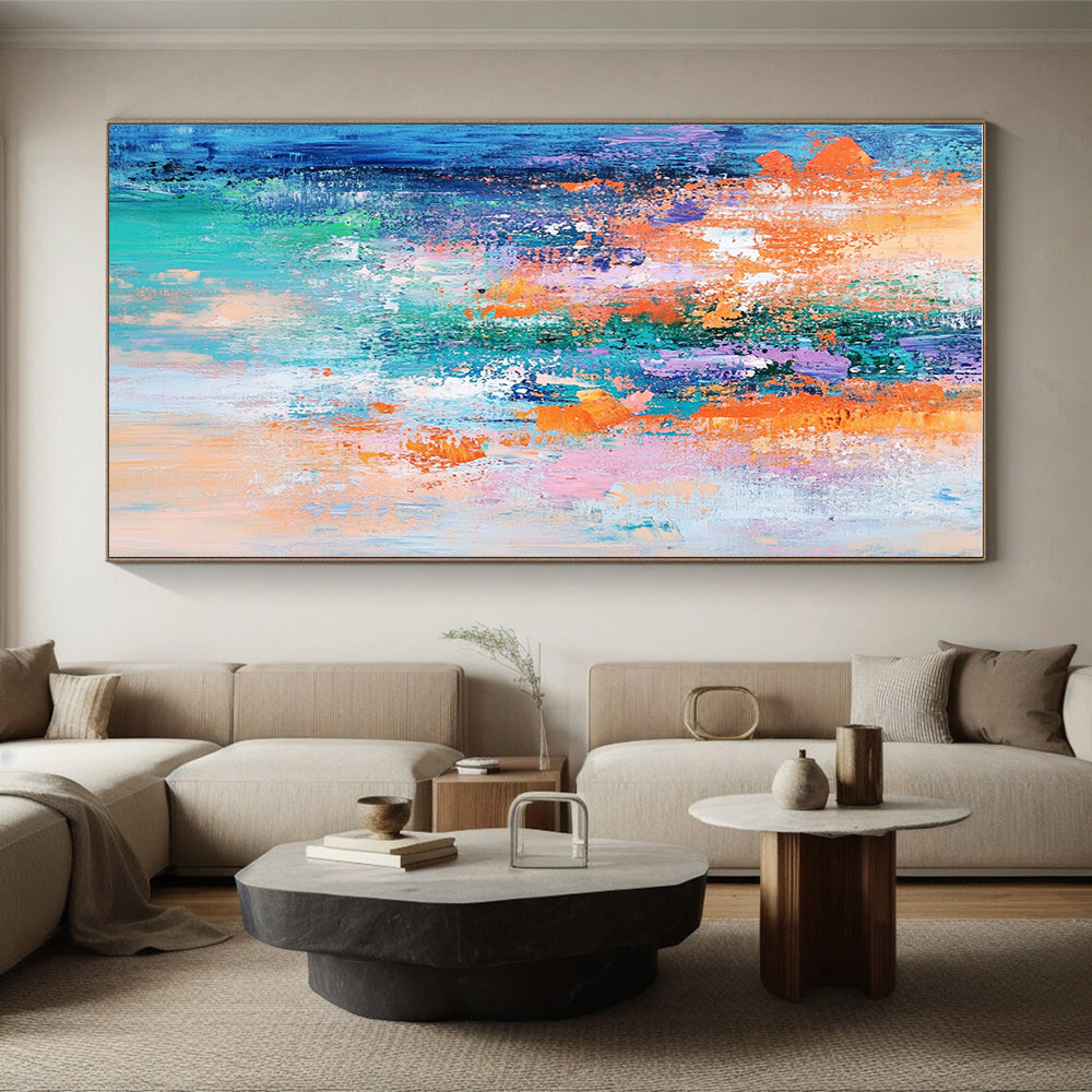 Colorful Abstract Painting with Harmonious Color Fusion GER522