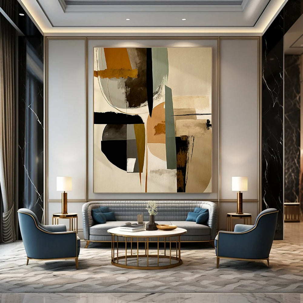 Handmade Abstract Art for Cottage Office and Cottage Hallway DLZ1633
