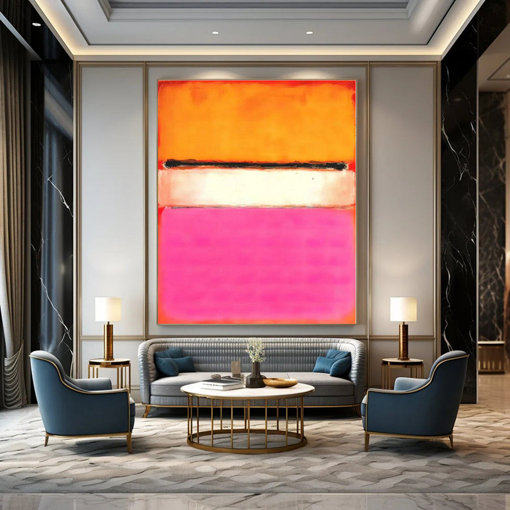 Hand-Painted Abstract Art for Cottage Hallway & Living Room DLZ2308