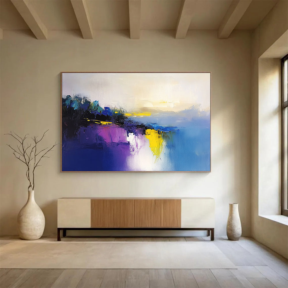 Colorful Lake Reflection Abstract Painting DYP475