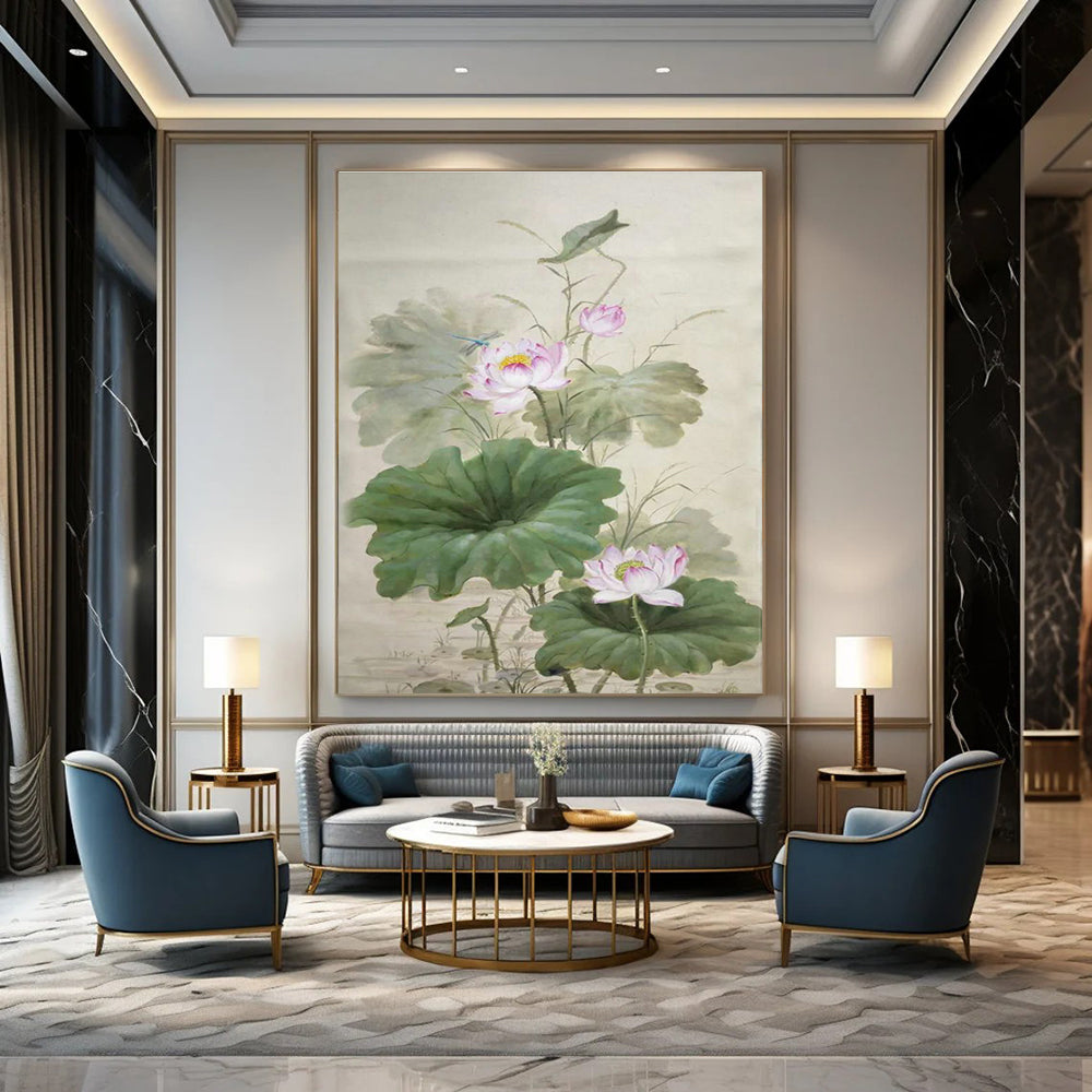 Oversized Custom Hand-Painted Abstract Canvas for Bedroom & Office DLZ2288