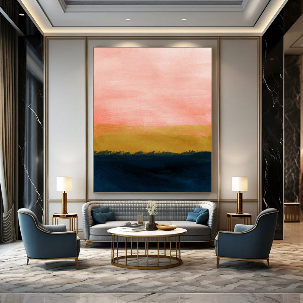 Oversized Abstract Hand - Painted Canvases for Dining Room Wine Cellars & Office Storage Closets DLZ0675