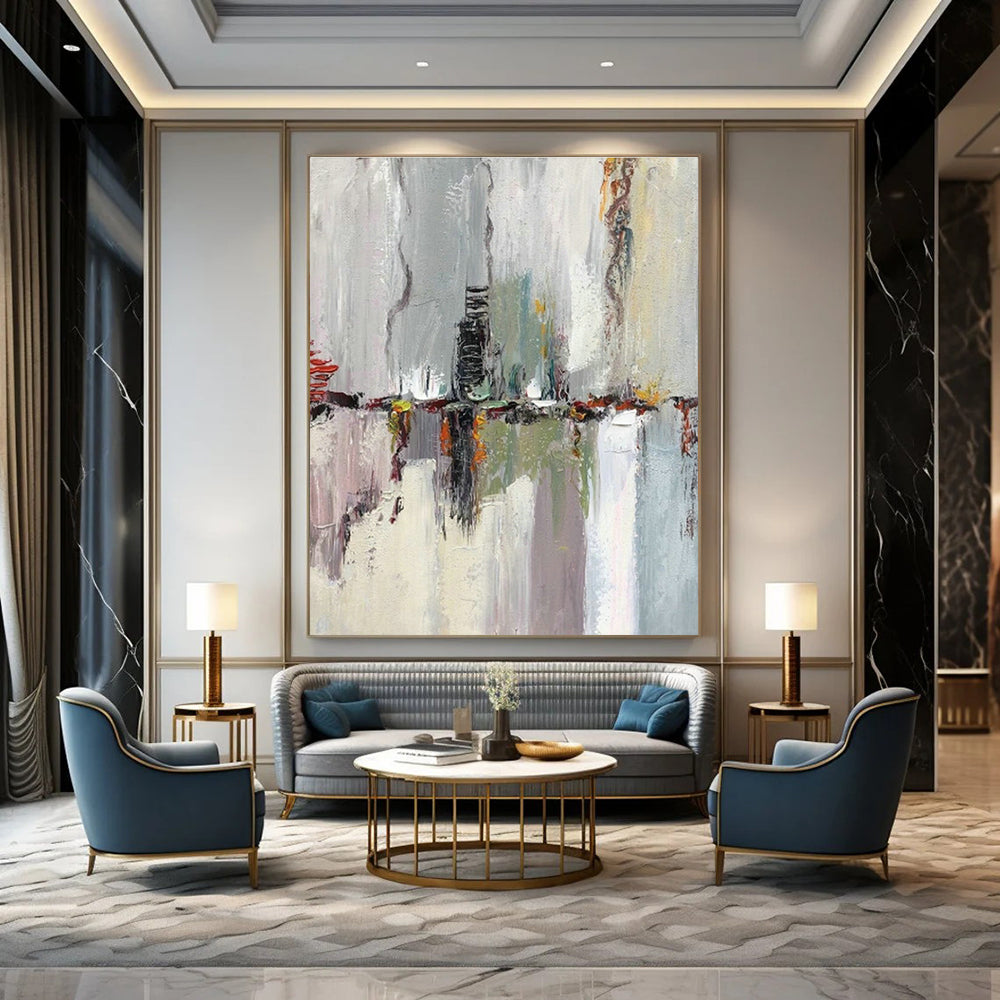 Tremendous - Sized Custom Abstract Art for Dining Room Buffet Tables & Office Mail Rooms DLZ0624