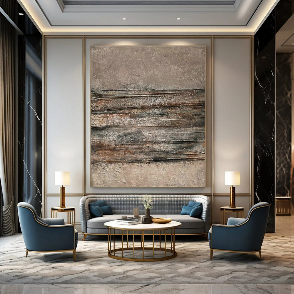 Oversized Custom Hand-Painted Abstract Art for Cottage Kitchen Pantry and Office Supply Closet DLZ1865