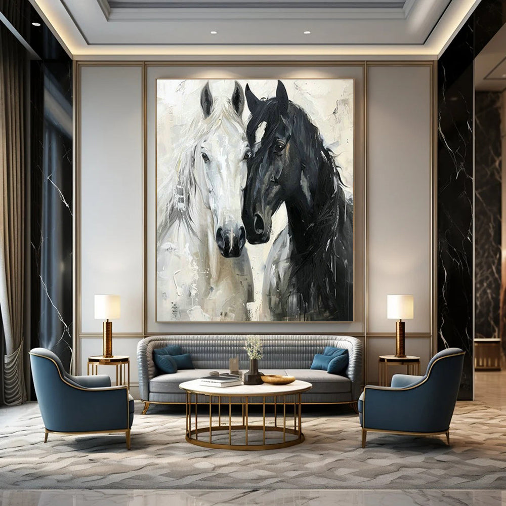 Custom - Framed Hand - Painted Abstract Canvas for Cottage Dining Room & Bedroom DLZ1408