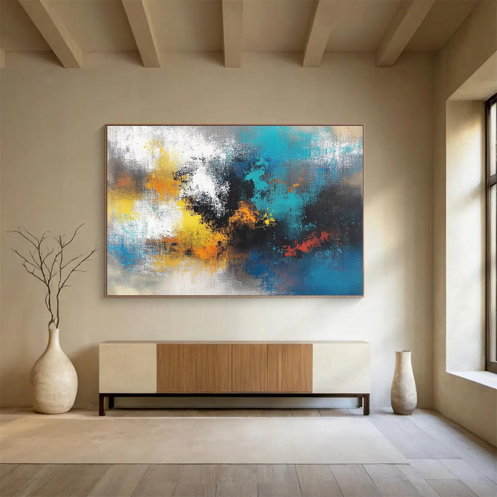 Colorful Abstract Blend - Expressive Modern Abstract Painting DYP001