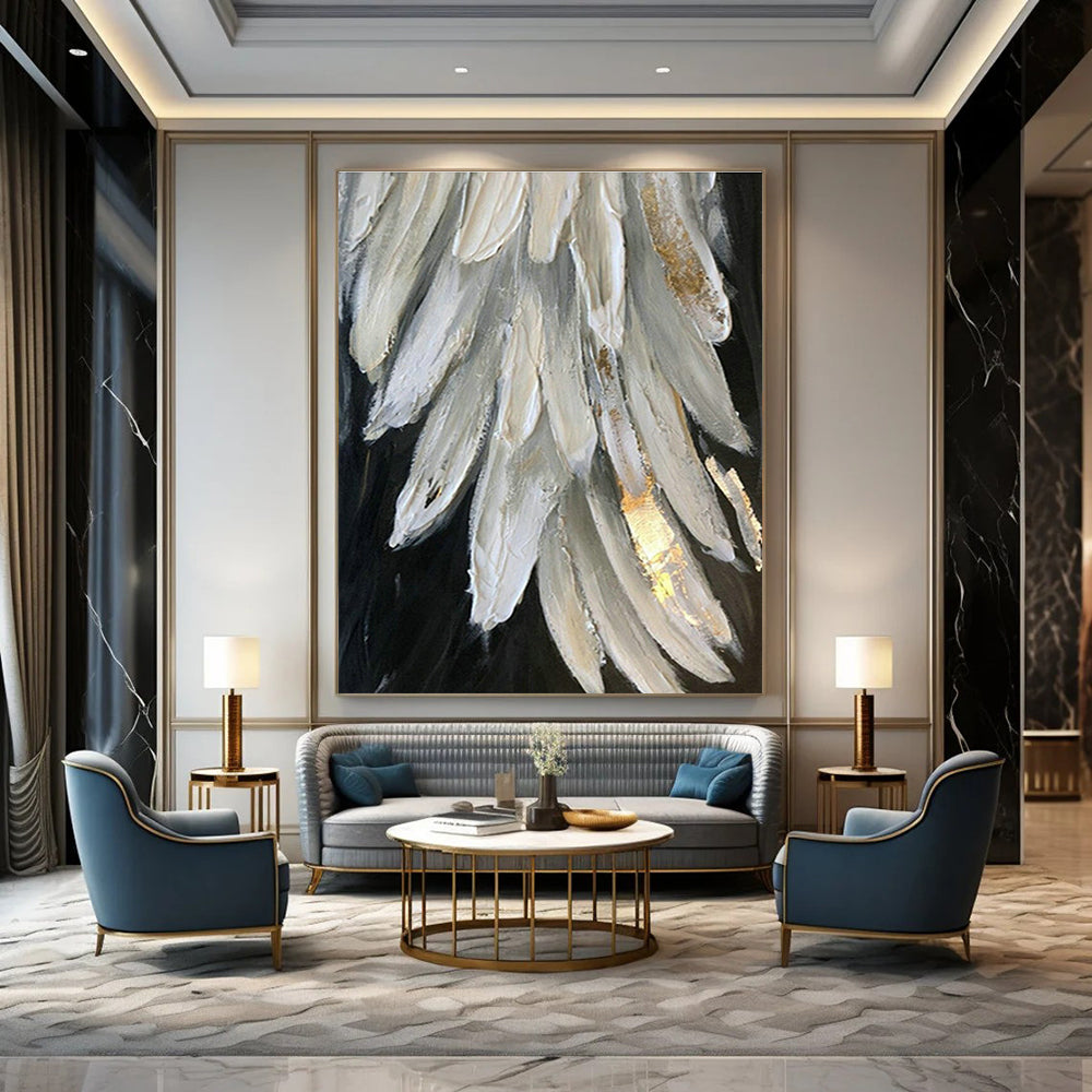 Grand - Sized Custom Abstract Canvases for Bedroom Canopy Beds & Office Standing Desks DLZ0671