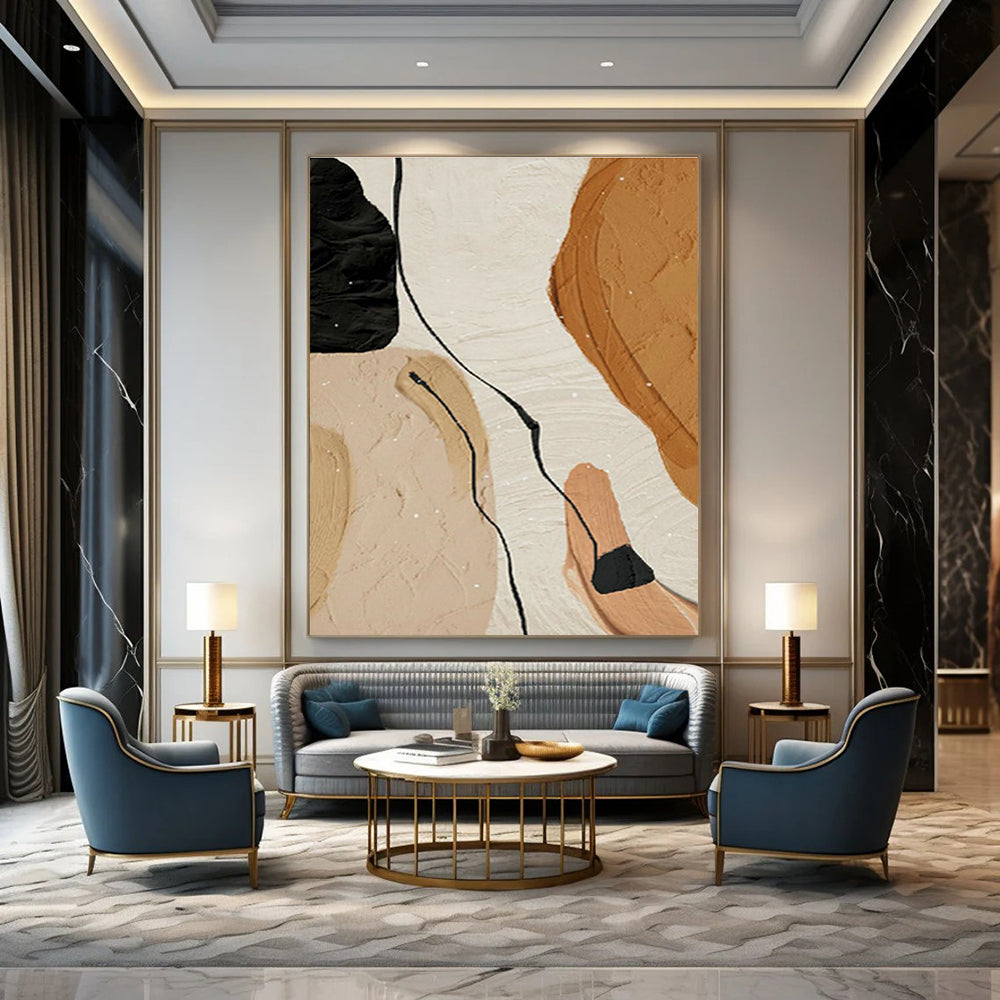 Humongous Size Custom-Made Handmade Abstract Painting for Bedroom & Living Room DLZ2213