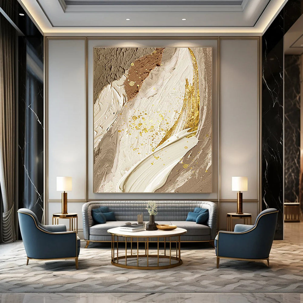 Enormous Custom-Built Hand Painted Abstract Canvas for Hallway & Entryway DLZ2177