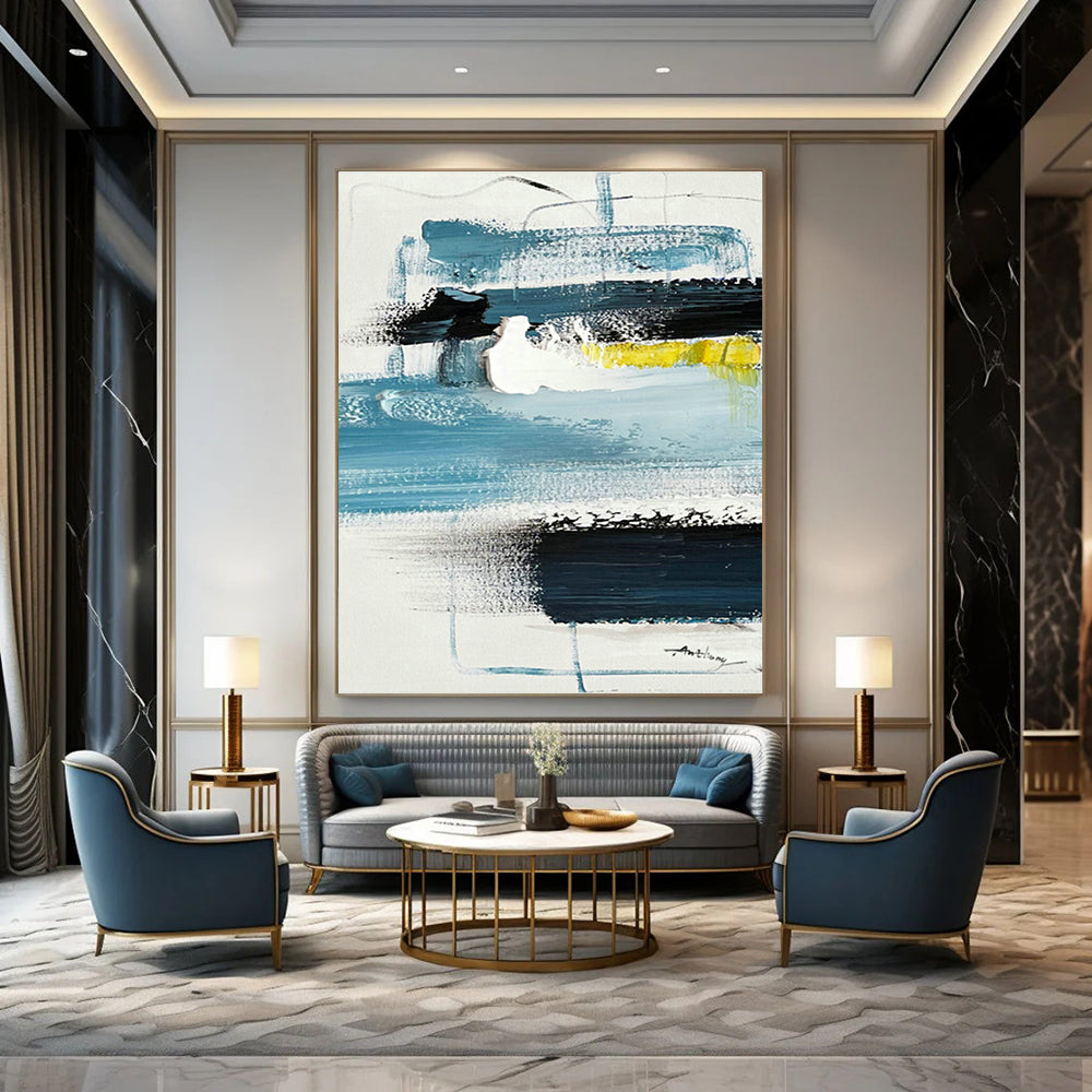 Custom Abstract Murals for Cottage Living Room Ceilings and Bedroom Feature Walls DLZ0788