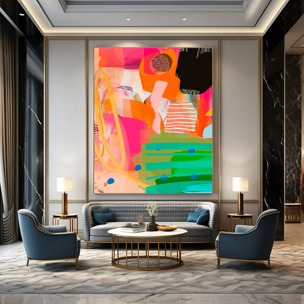 Abstract Hand - Painted Canvases for Office and Cottage Living Room DLZ0650