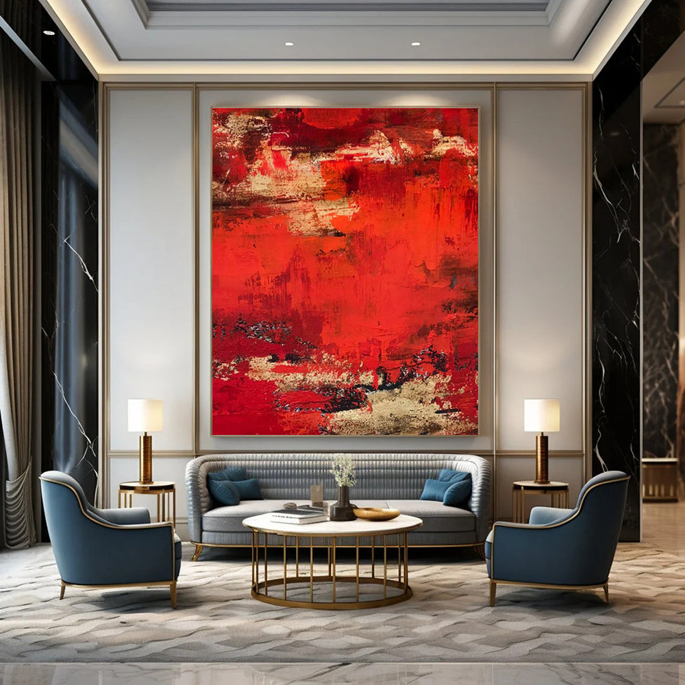 Oversized Abstract Hand - Painted Art for Entryway and Office DLZ0769