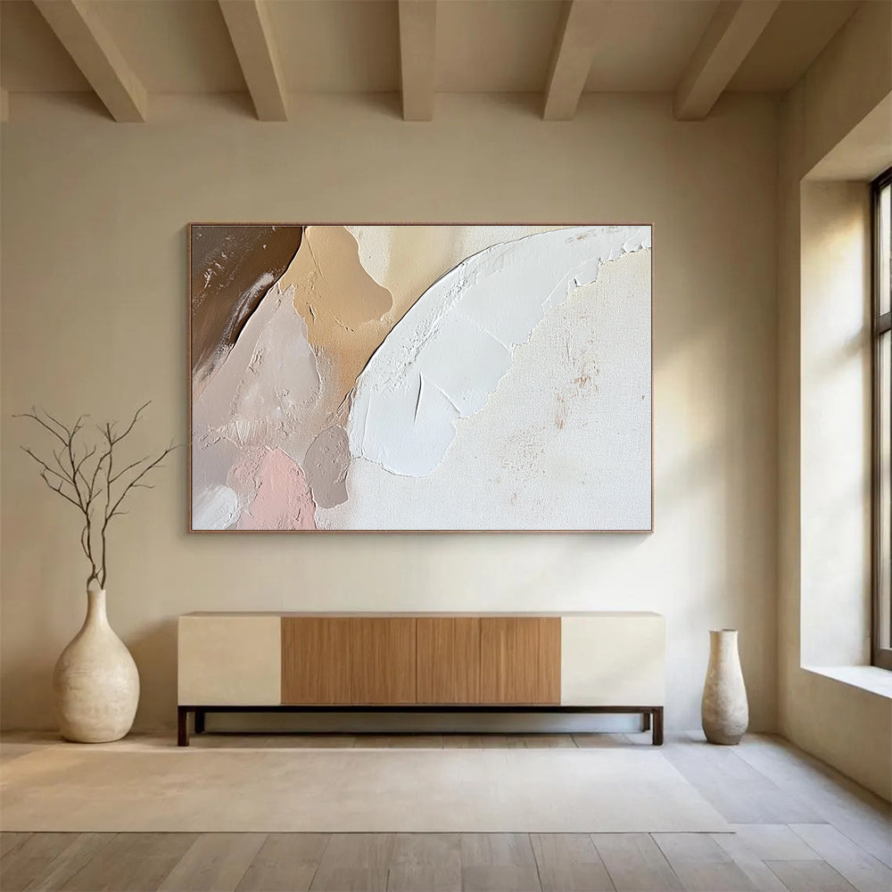 Pastel Textured Abstract Painting with Soft Color Layers DYP328
