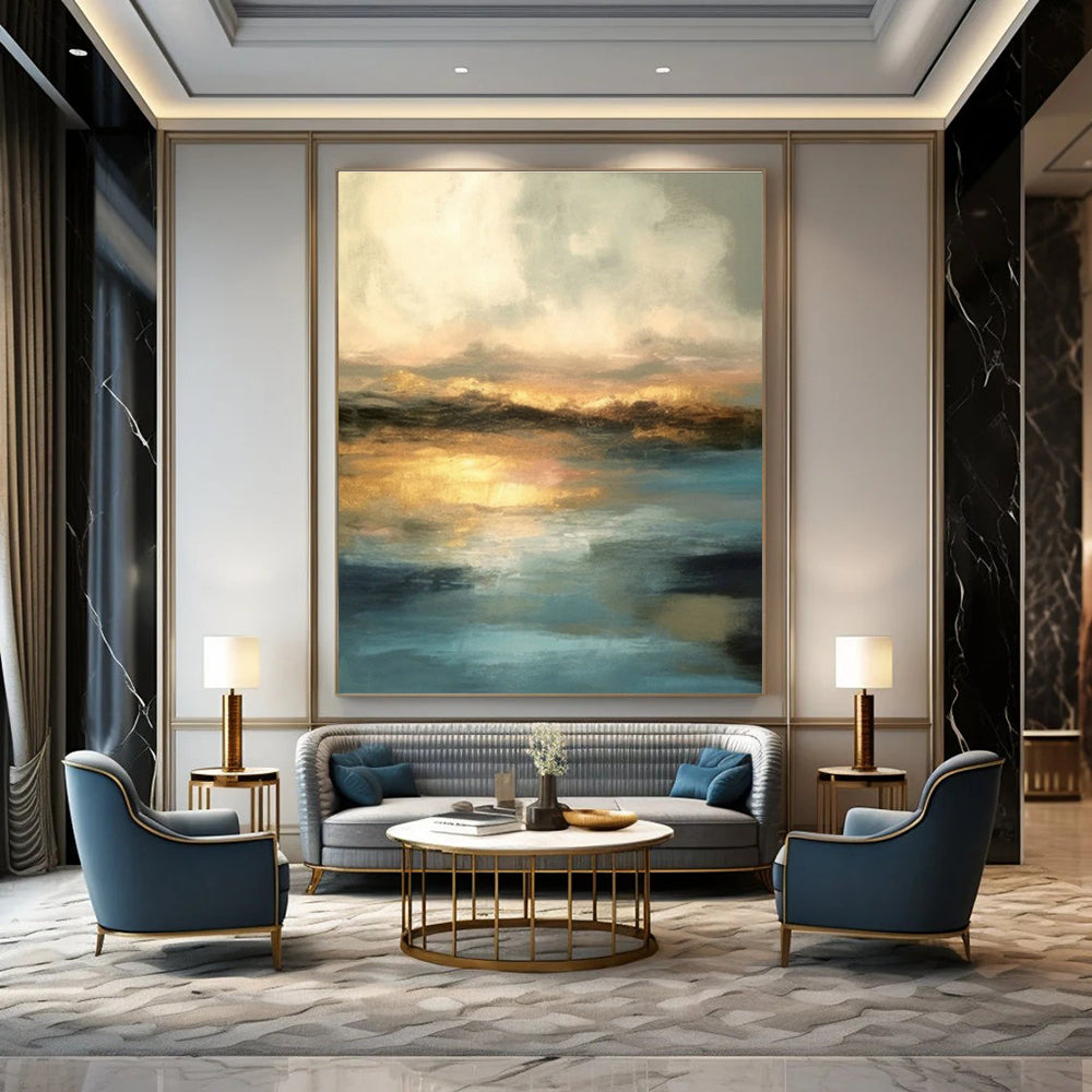 Stupendous - Depth Custom Abstract Paintings for Living Room Glamour DLZ0446