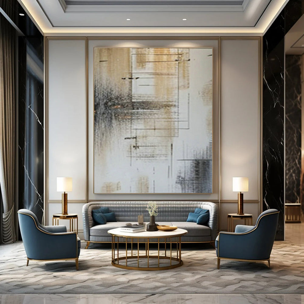 Large-Scale Customizable Abstract Painting for Bedroom & Living Room DLZ0986