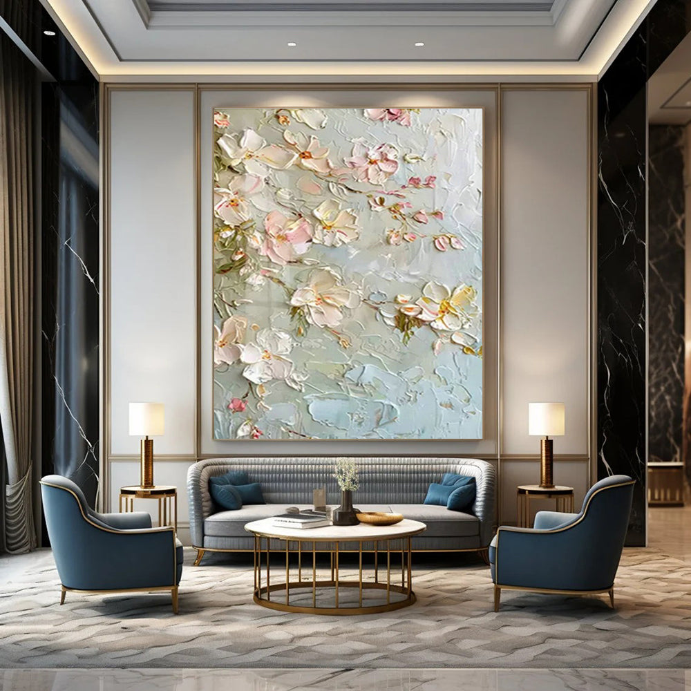 Hand - Painted Abstract Canvas Panels for Cottage Bedroom & Entryway DLZ1399