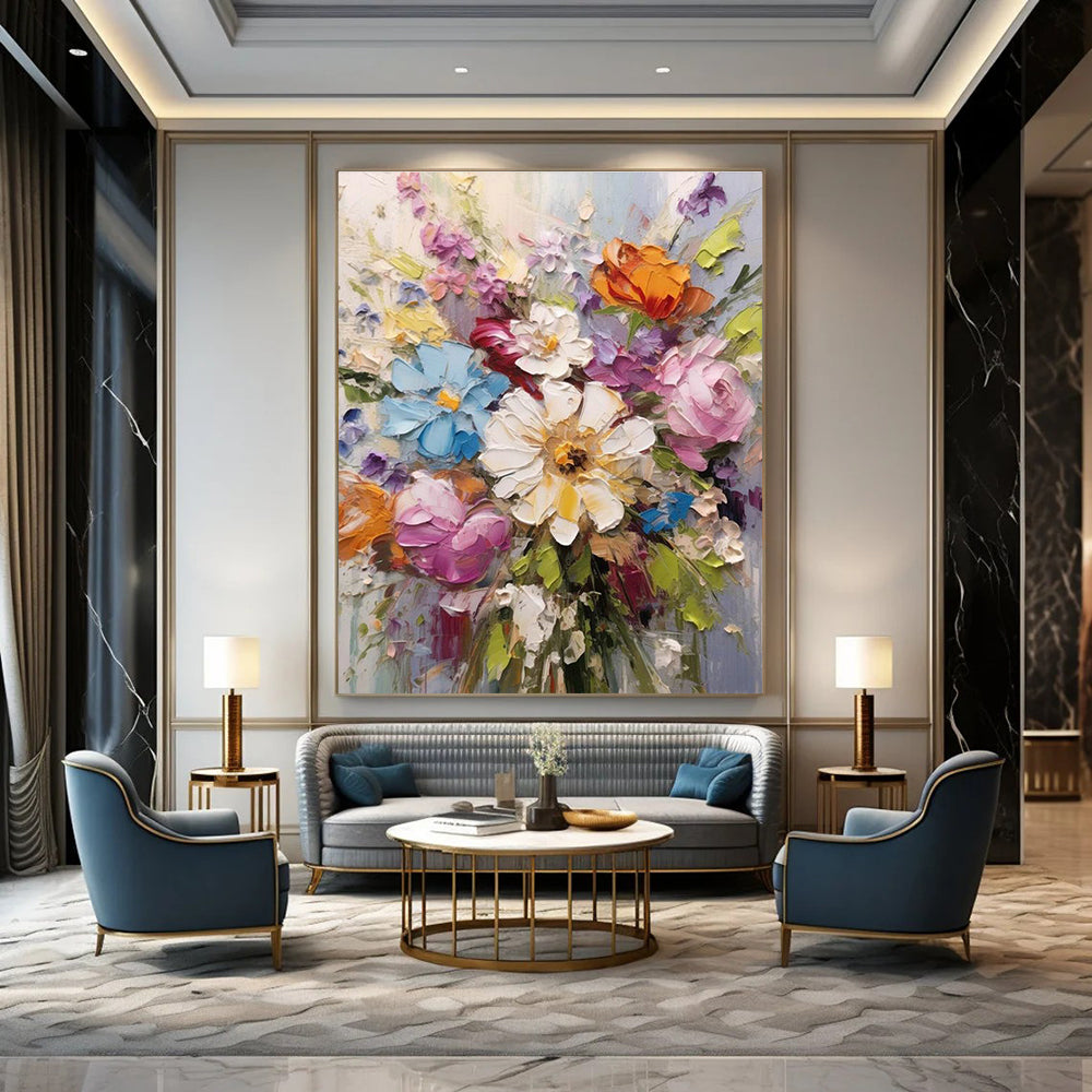 Oversized Handmade Abstract Wall Decor for Cottage Dining Room & Living Room DLZ2293