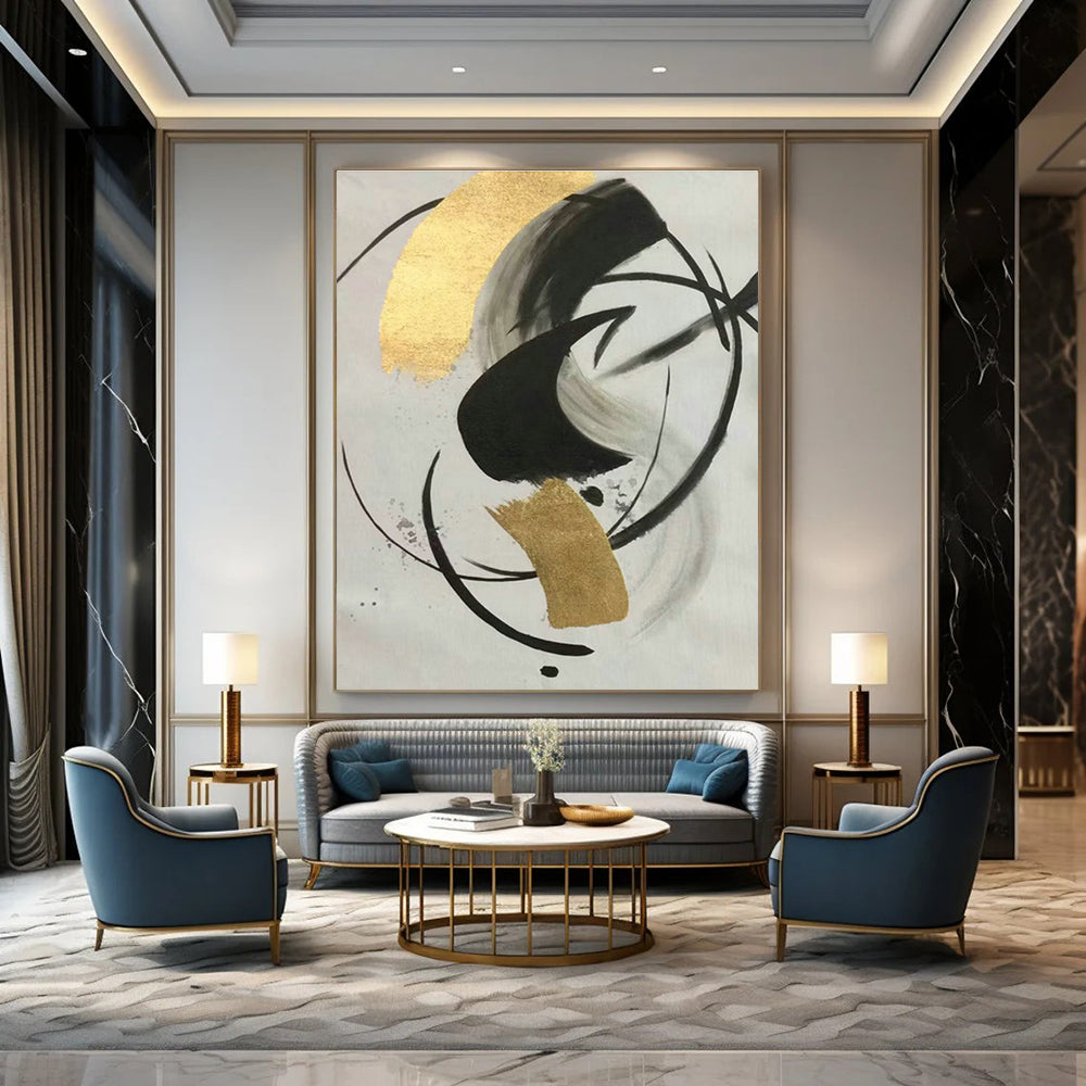 Monumental, Augmented - Reality Custom Abstract Art for Office Innovation DLZ0468