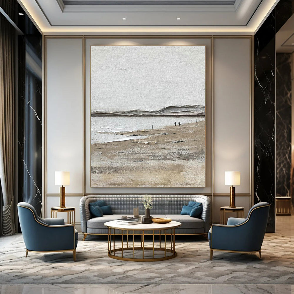 Large Hand-Painted Abstract Wall Panel for Office Cubicle & Bedroom Wardrobe Area DLZ2374