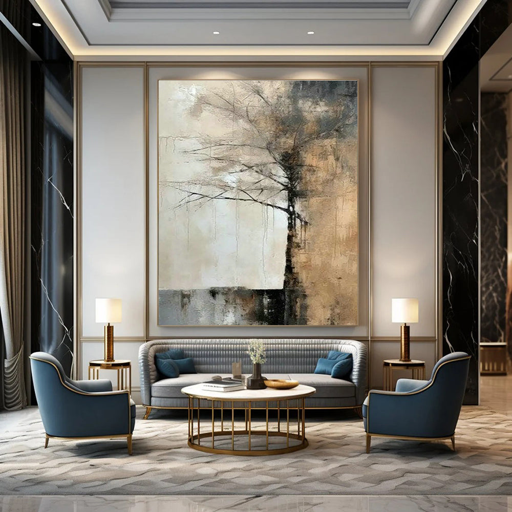 Mega - Scale Custom Abstract Art for Living Room Grandeur DLZ0418