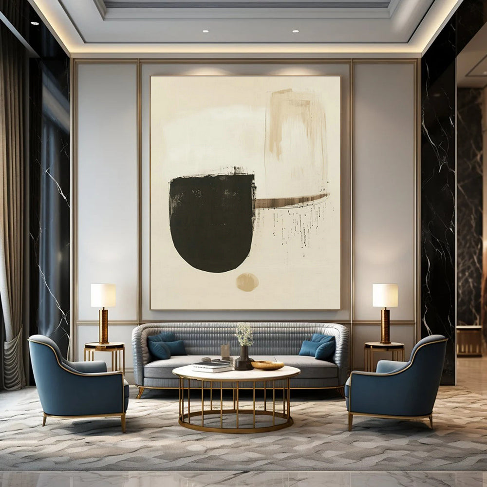 Immense - Format Custom Hand - Painted Abstracts for Dining Room Ambiance DLZ0426