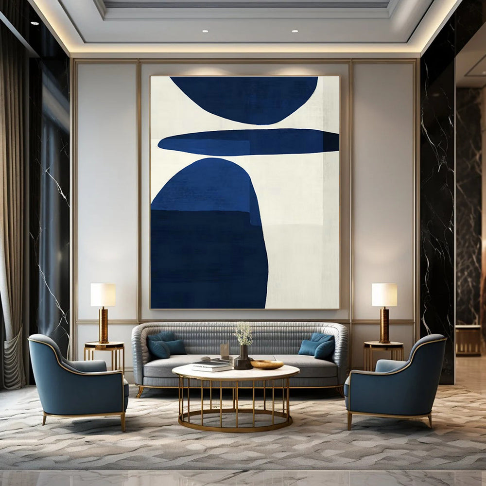 Large Customizable Hand-Painted Abstract Canvas for Living Room Window Seat and Bedroom Nightstand Wall DLZ1962