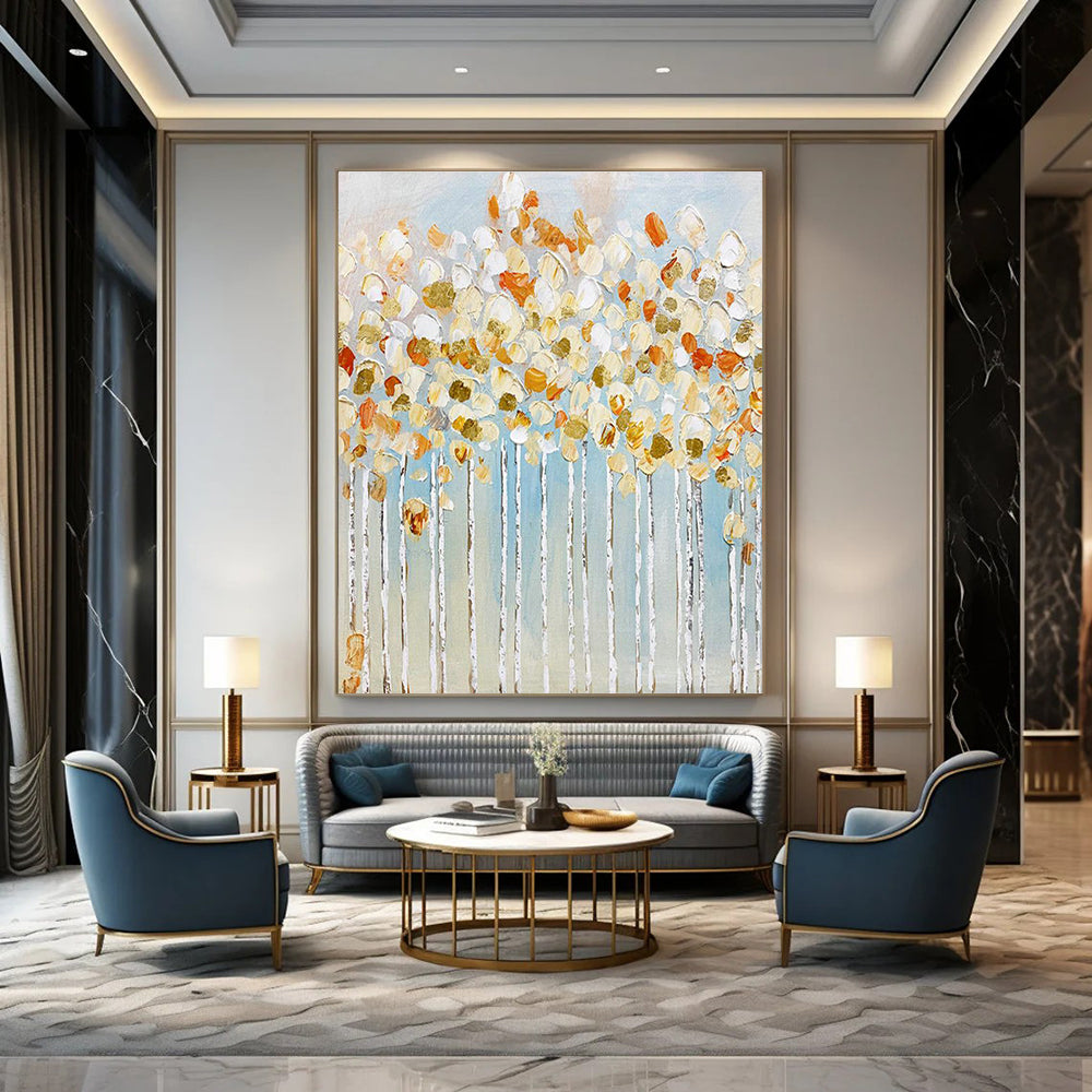 Extra - Large Bespoke Hand Painted Abstract Artwork for Hallway and Cottage DLZ2161
