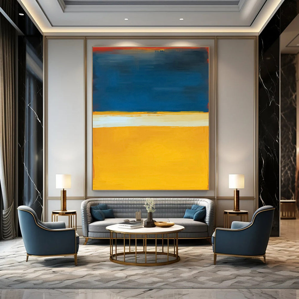 Oversized, Multi - Panel Custom Abstract Art for Bedroom Drama DLZ0451