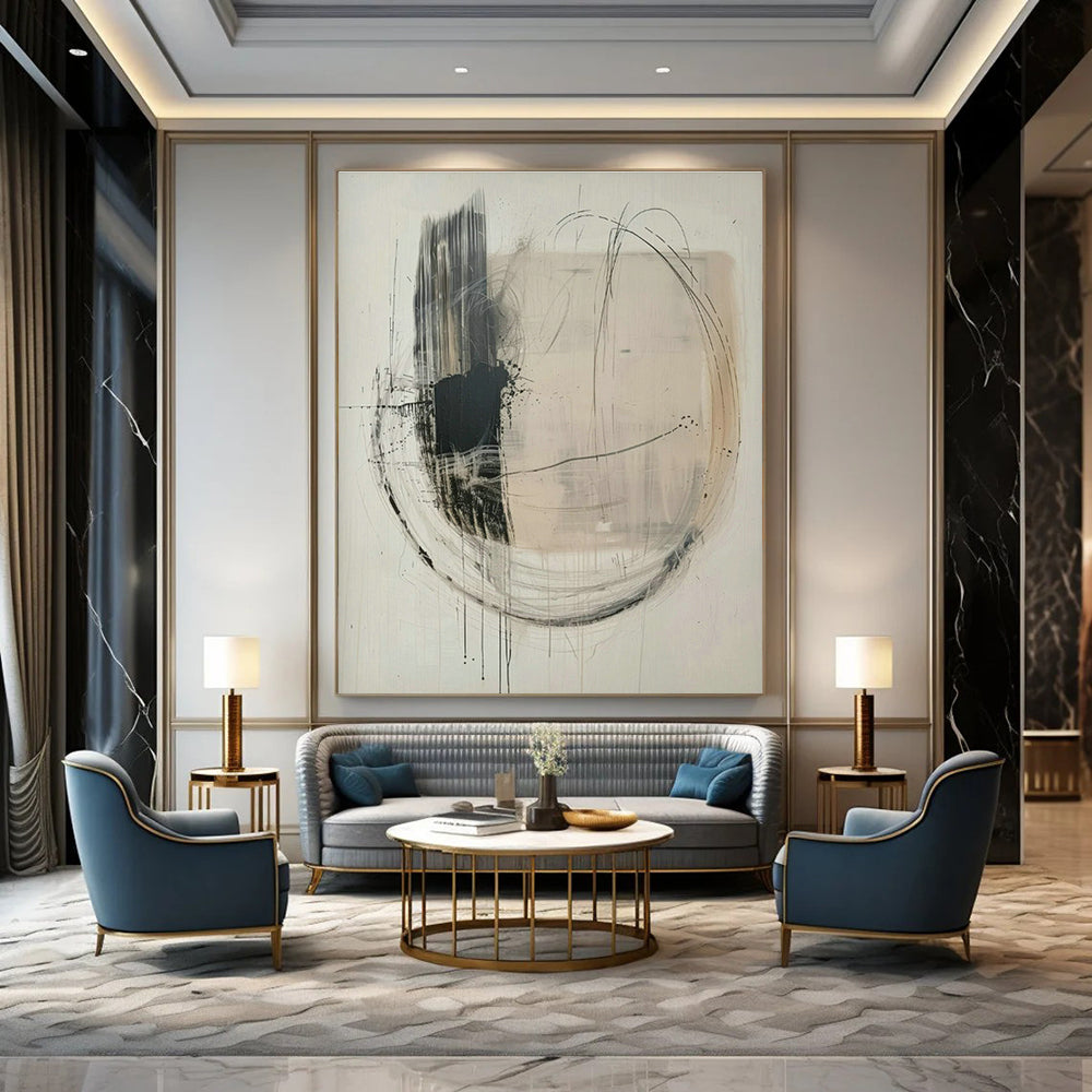 Handmade Abstract Wall Art for Cottage Bedroom and Entryway DLZ1829