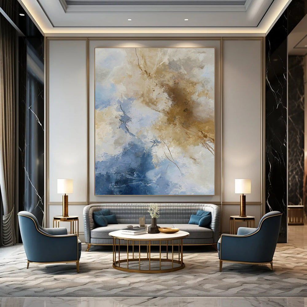 Tremendous Custom Hand - Painted Abstracts for Dining Room Splendor DLZ0402