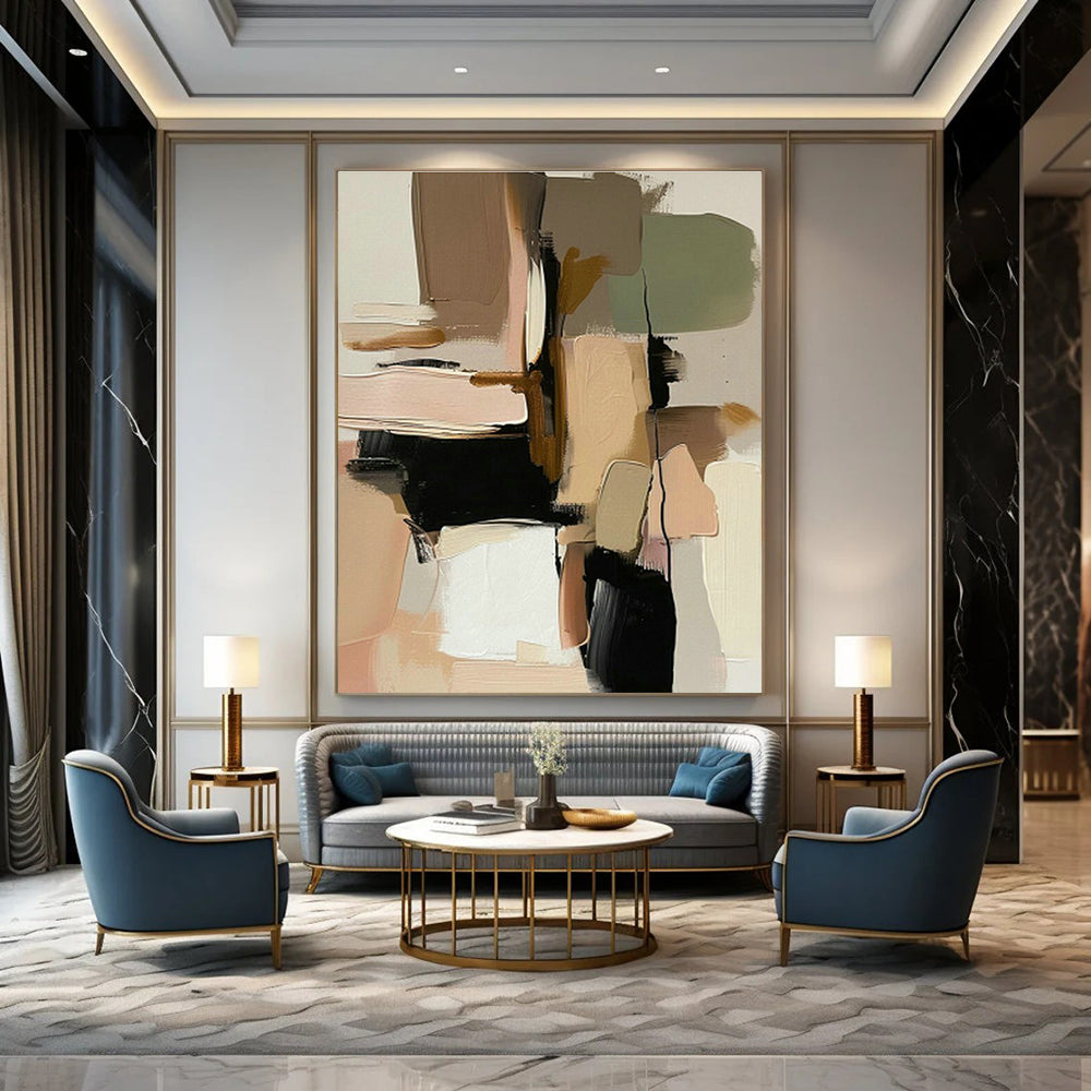 Vastly Oversized Custom Abstract Painting for Office & Bedroom DLZ1247