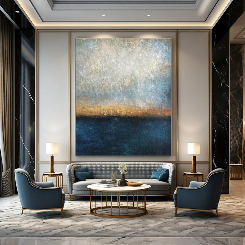 Extra - Vast Hand - Painted Abstract Canvases for Dining Room Wine Cellars & Office Copy Rooms DLZ0597