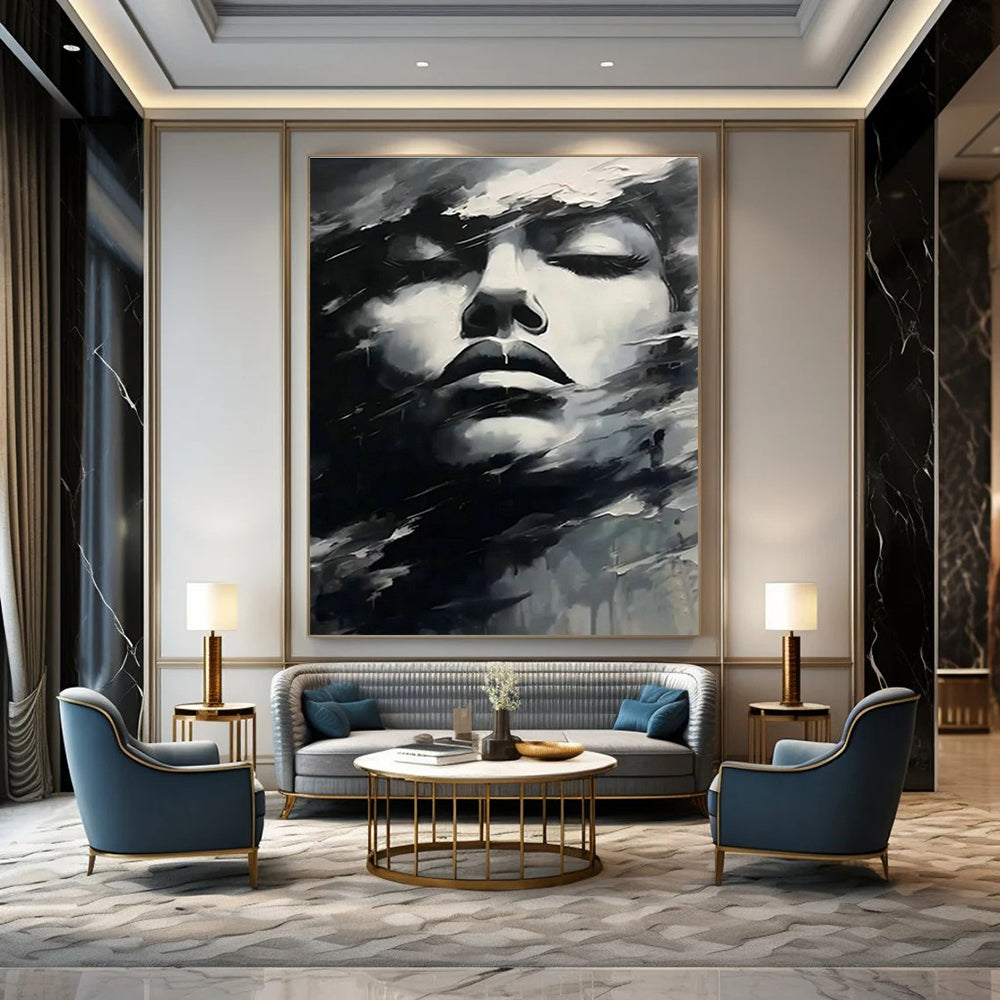Handmade Abstract Art for Cottage Office and Entryway DLZ1543