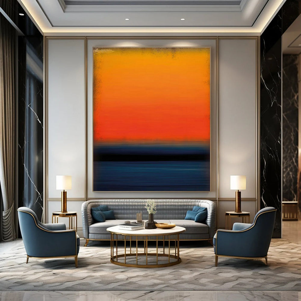 Vast Custom-Crafted Handmade Abstract Painting for Living Room & Office DLZ2092