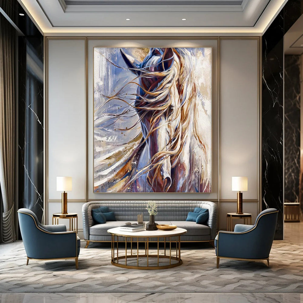 Oversized Abstract Painting for Dining Room & Cottage Bedroom DLZ2353