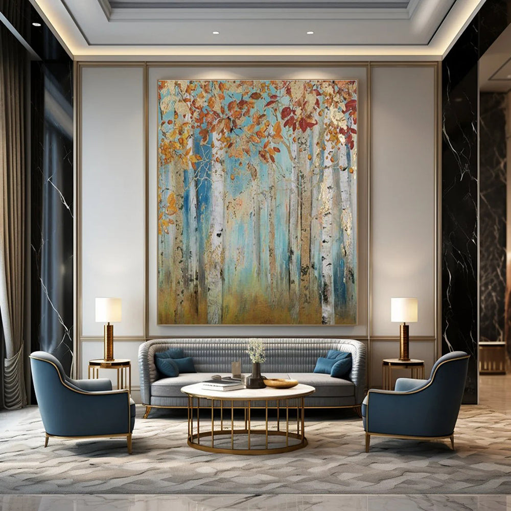 Colossal Custom - Graduated Hand Painted Abstract Art for Dining Room & Entryway DLZ2137