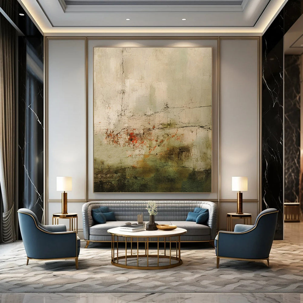 Custom Abstract Paintings for Cottage Office Filing Cabinets & Bedroom Bed Frames DLZ0899