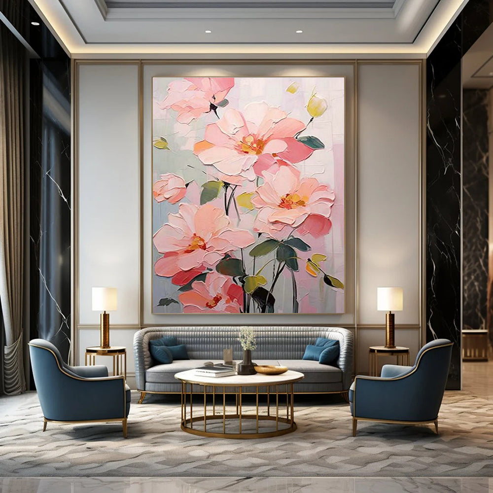 Extra - Large Custom Hand - Painted Abstract Painting for Office, Stimulate Work Inspiration DLZ0353