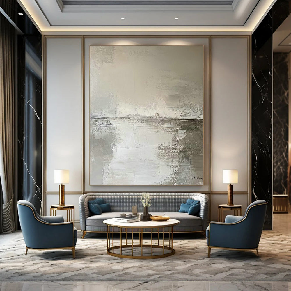 Large - Scale Hand - Painted Abstracts for Dining Room Buffet Areas and Office Cubicle Partitions DLZ0783