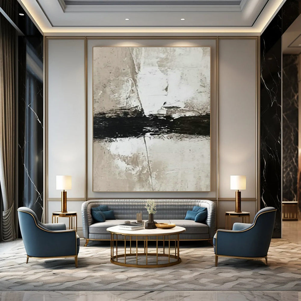 Large Custom Hand-Painted Abstract Painting for Entryway & Dining Room DLZ0983