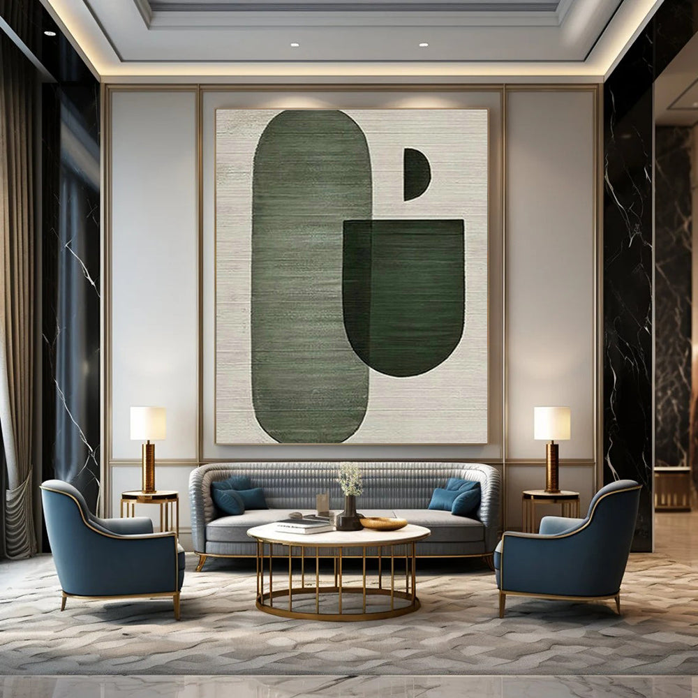 Original Hand-Painted Abstract Canvas for Office and Hallway DLZ1520