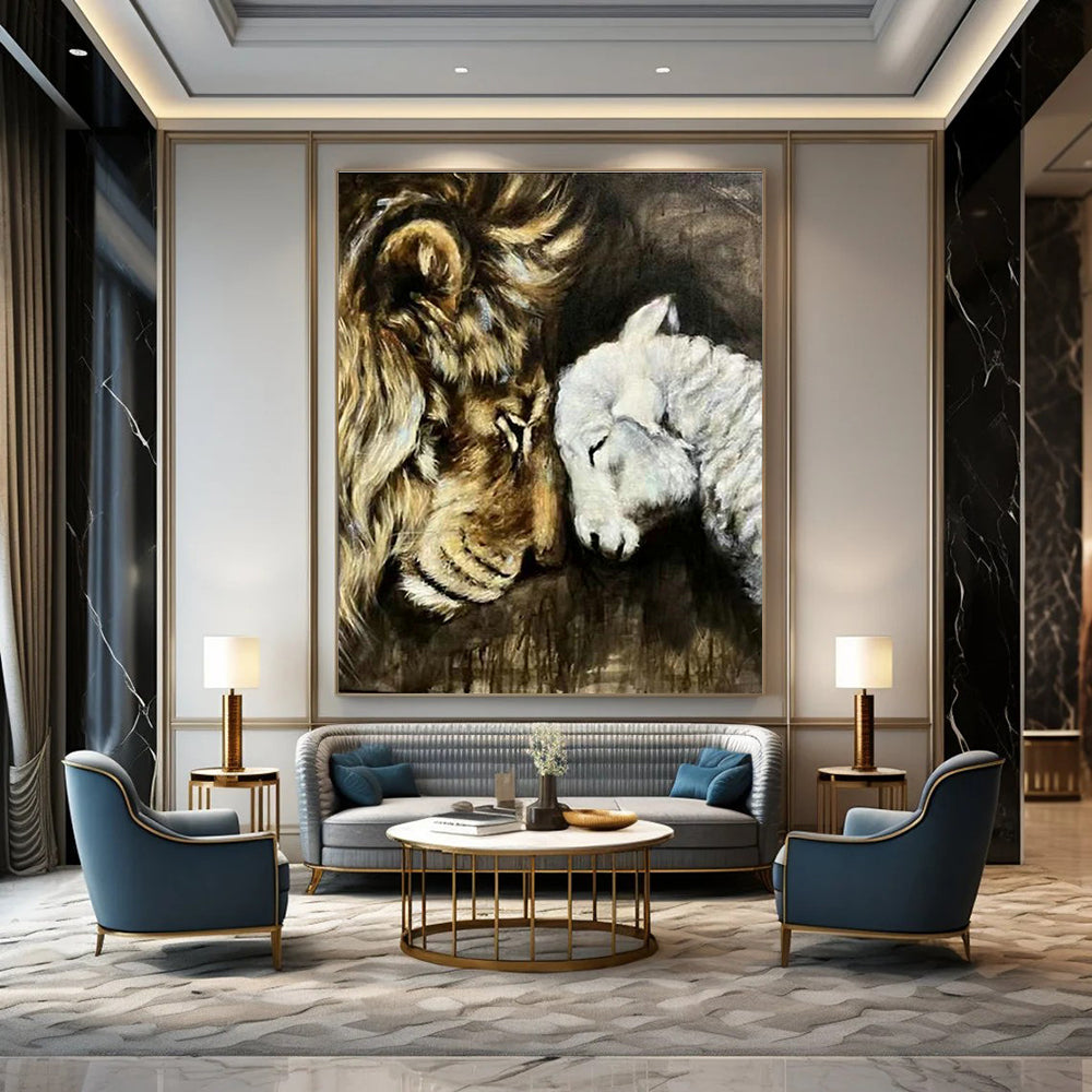 Extra - Large Bespoke Handmade Abstract Painting for Dining Room and Entryway DLZ2152