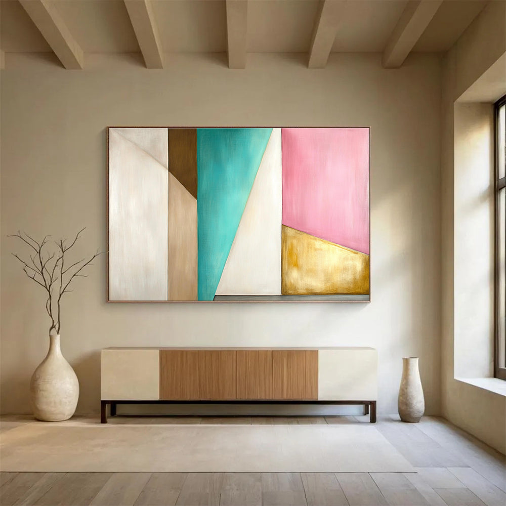 Geometric Color Block Abstract Painting DYP078