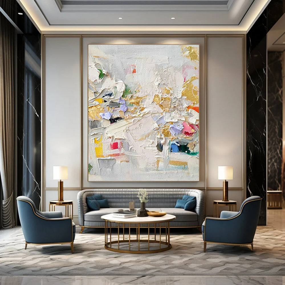 Handmade Abstract Wall Art for Office and Cottage Entryway DLZ1589