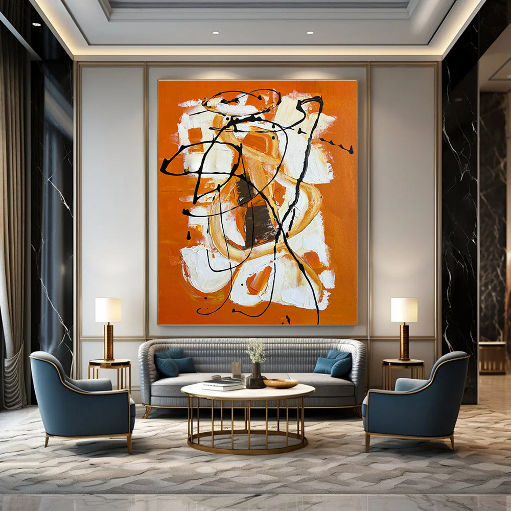 Large Custom Abstract Wall Art for Cottage Office & Bedroom DLZ1228