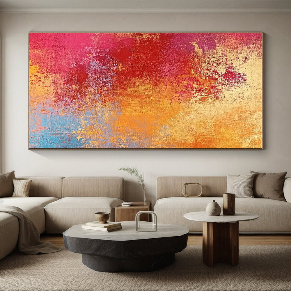 Colorful Gradient Abstract Painting with Blended Hues GER501